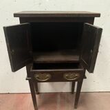 Small piece of furniture with two doors and bronze decoration, 20th century