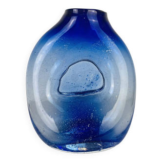 Vase verre soufflé signé Jon Slatcher 1993