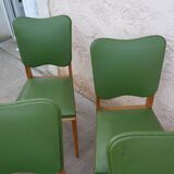 6 vintage Scandinavian chairs compass feet