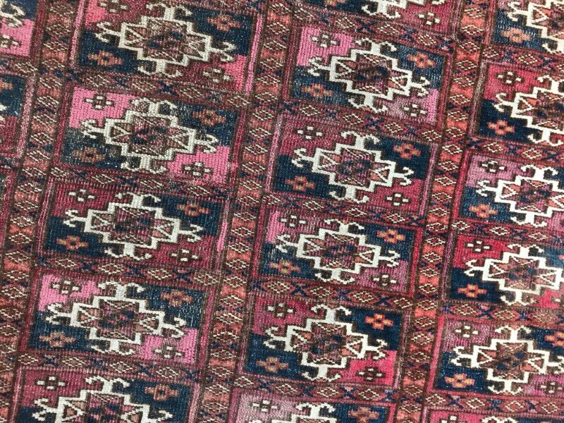 Saddle Tekke Bokhara rug old handmade 64 X 107 CM