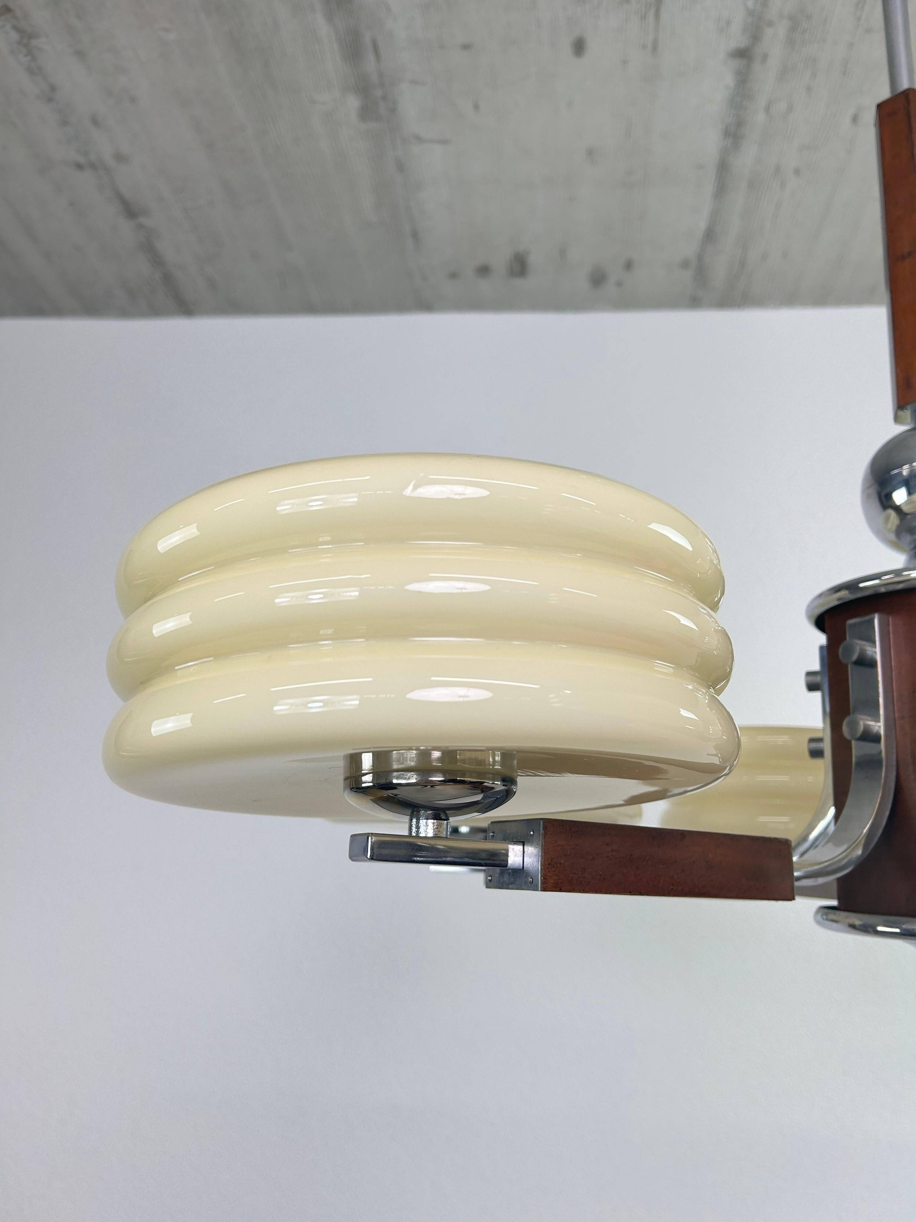 Great Art Deco chandelier attributed to Adolf Loos.