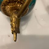 Brass Ceramic Sconces Set of 2 1940’s