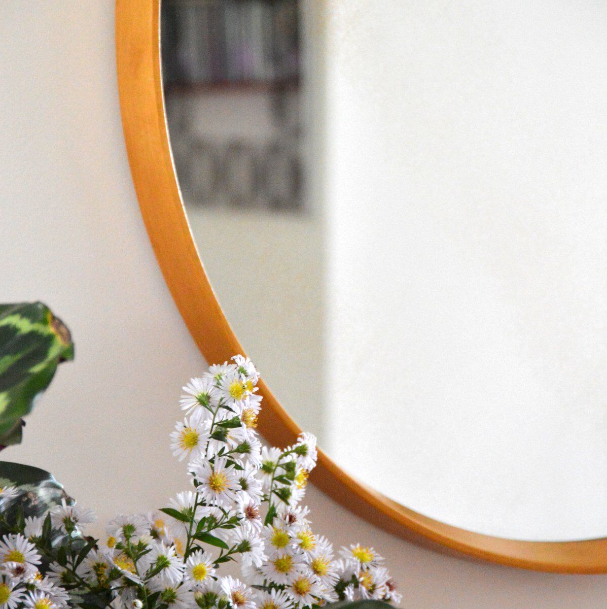 Scandinavian round mirror 1970s - 71cm