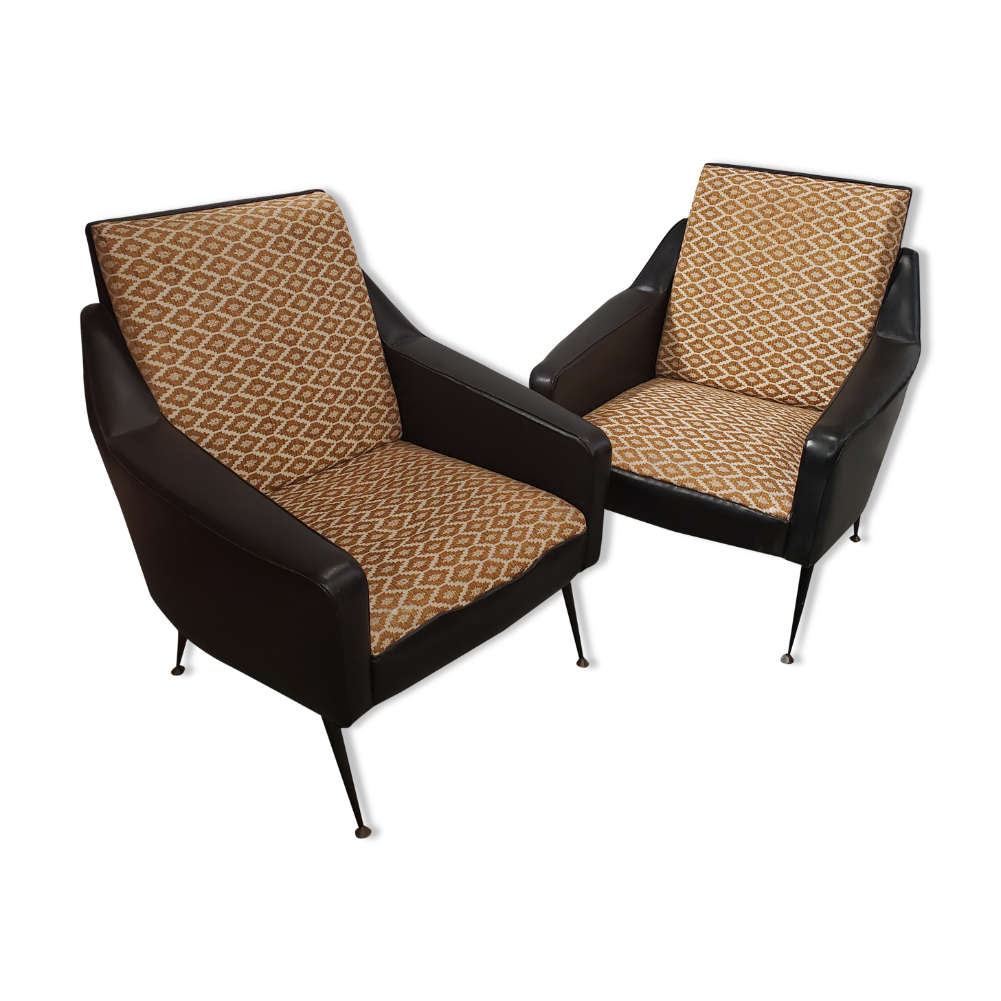 Paire de fauteuils vintage années 60