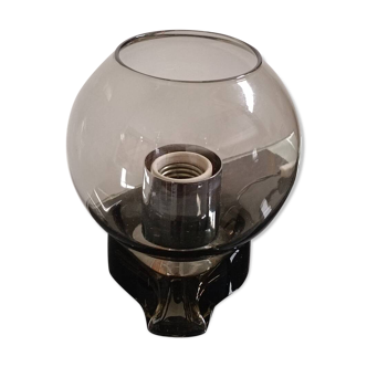 Smoked glass lamp by Sussmuth Leuchten 1970s