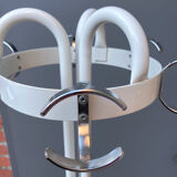 Vintage cylindrical coat rack with chrome hook