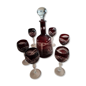 Service à vin en verre