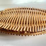 Vintage rattan presentation tray