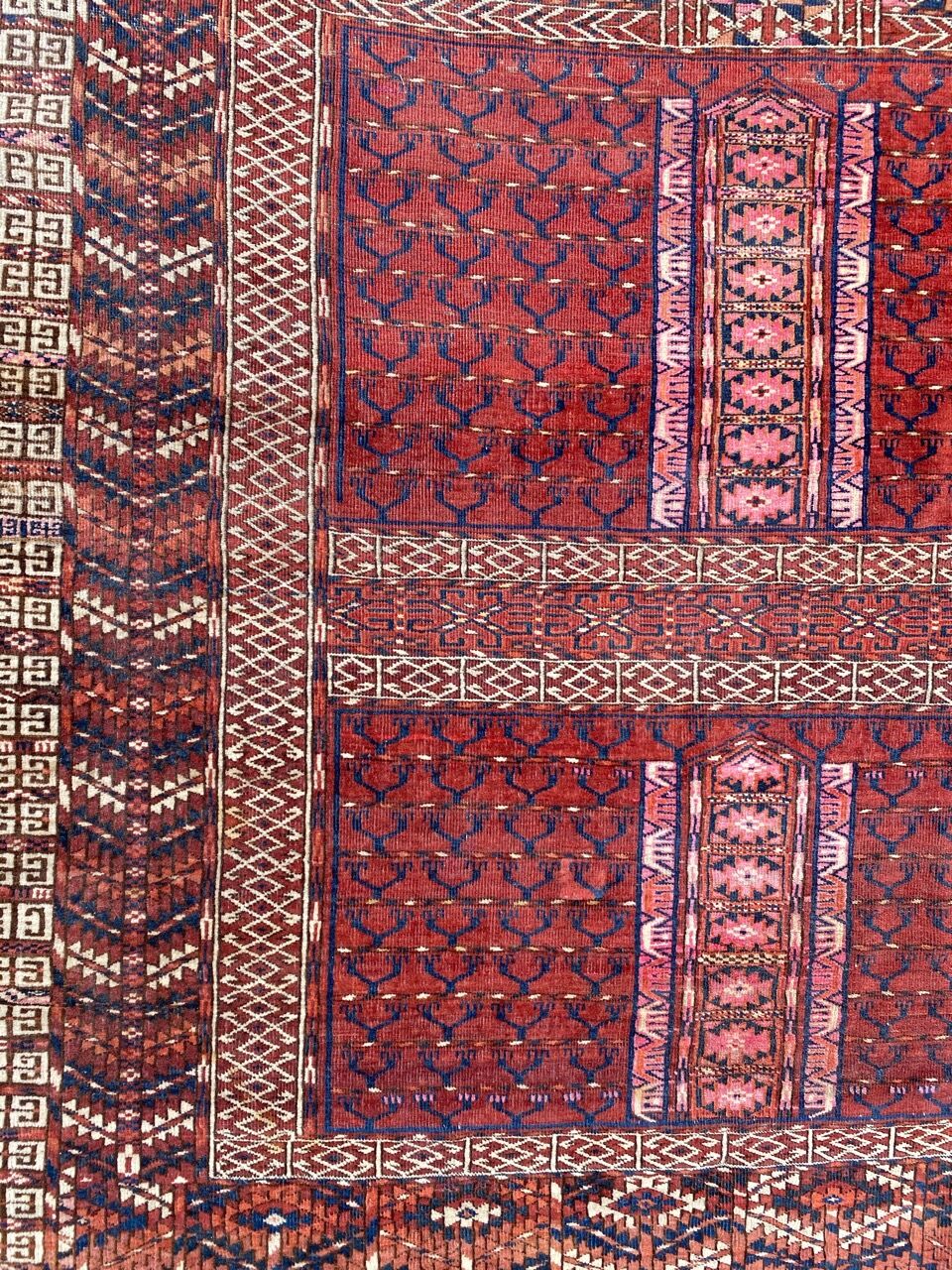 19th century Afghan Hatchlou tribal antique rug 131x140 cm