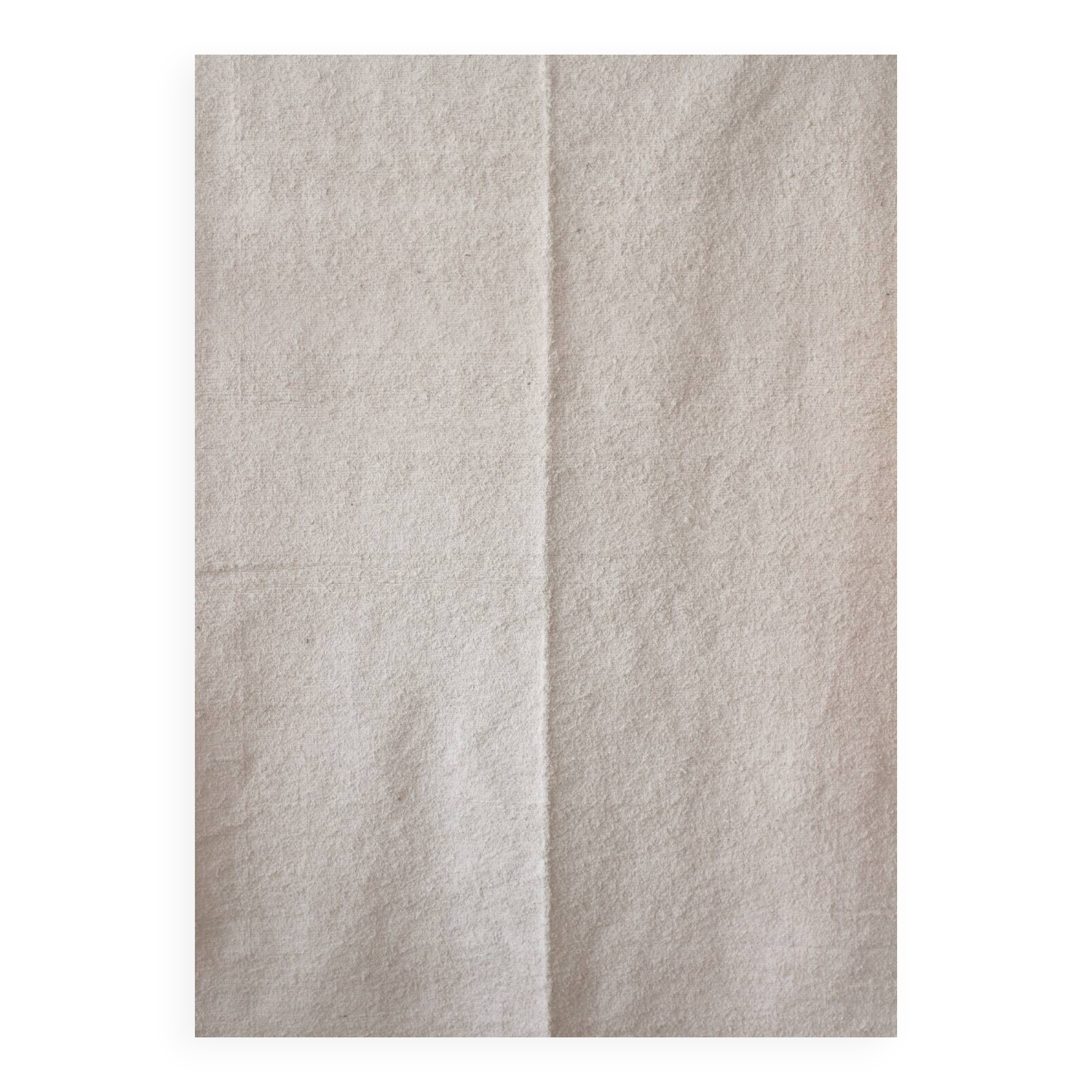 White recycled cotton rug - hand-woven - 170 x 240 cm