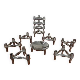 Candleholders by Ceasar Stoffi & Fritz Nagel for BMF, 1960s, Set of 11