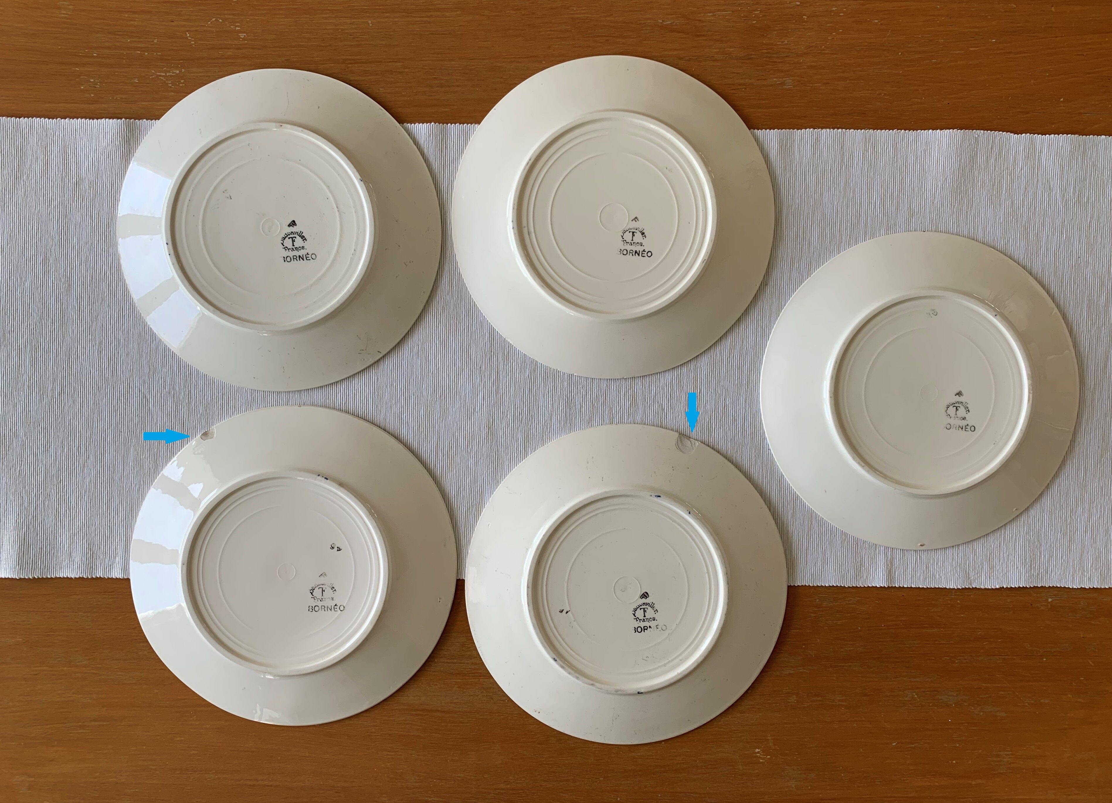 Lot de 5 assiettes en faïence de Badonviller