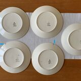 Lot de 5 assiettes en faïence de Badonviller