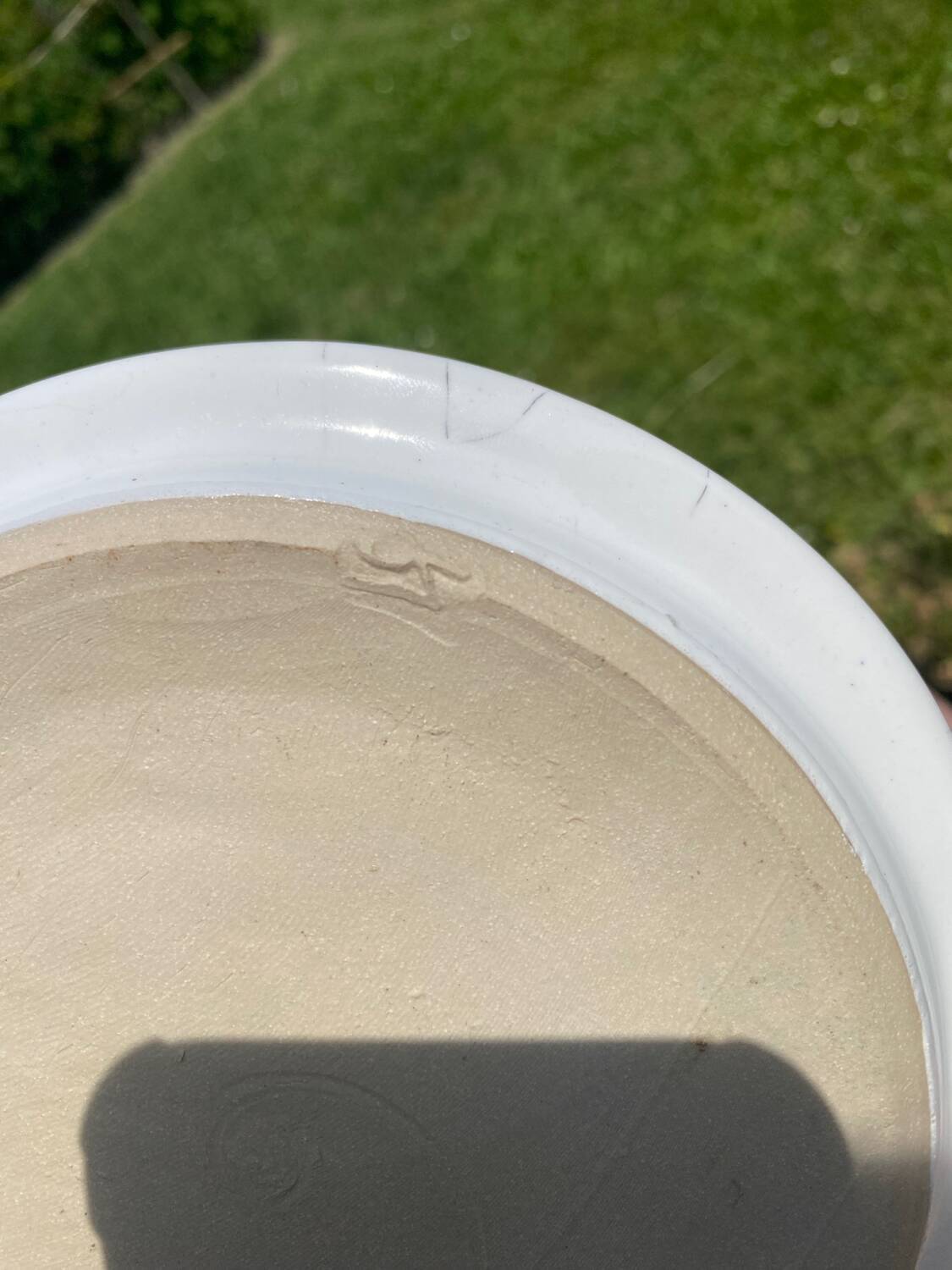Signed ceramic butter dish