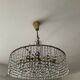 Vintage brass and crystal tassel chandelier