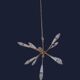 Stilnovo style 12 light Brass and White sputnik Chandelier