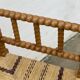 Art Deco turned wood straw corner armchair