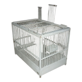 Cage à oiseaux blanche ancienne