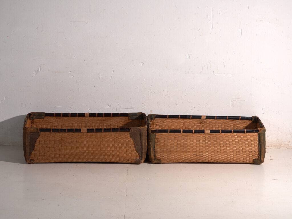 Old willow wicker mallet – Japan, circa 1920. Set of two.
