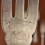 Set of Boulenger silver metal fish forks