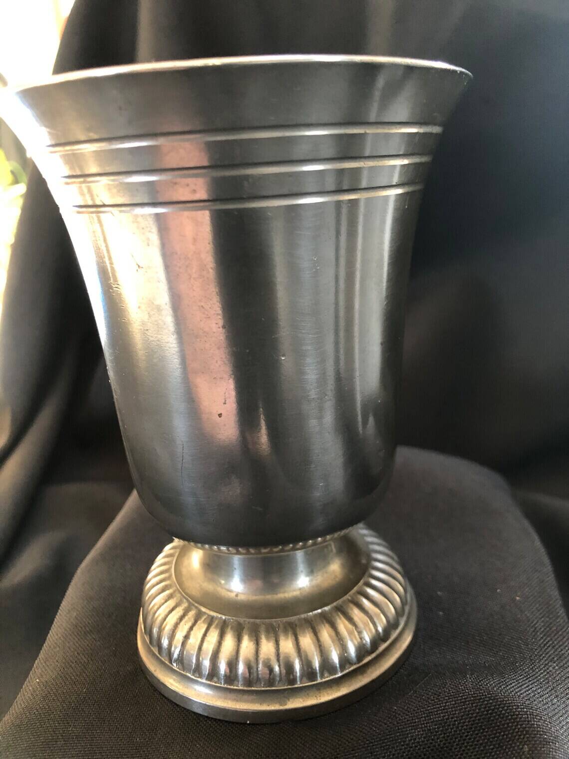 Cup, gothic medieval style pewter cup