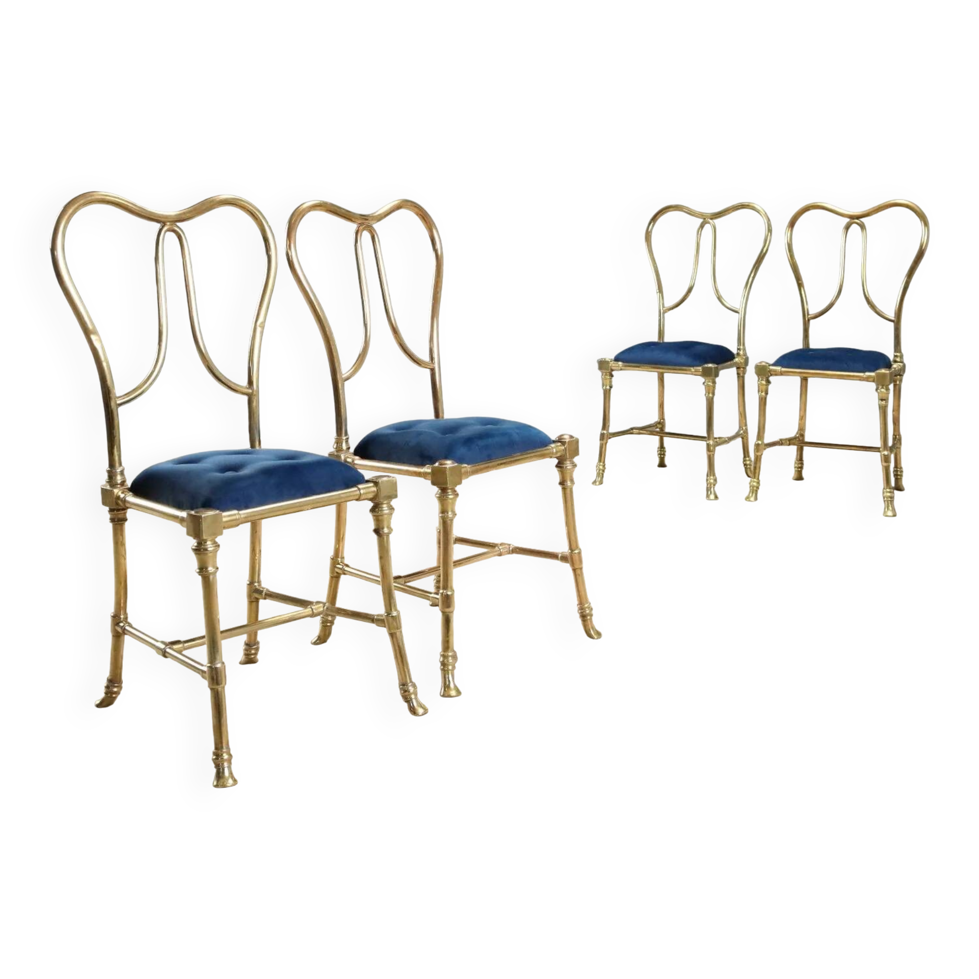 Set of 4 Jansen Argentina chairs from the 1950s.