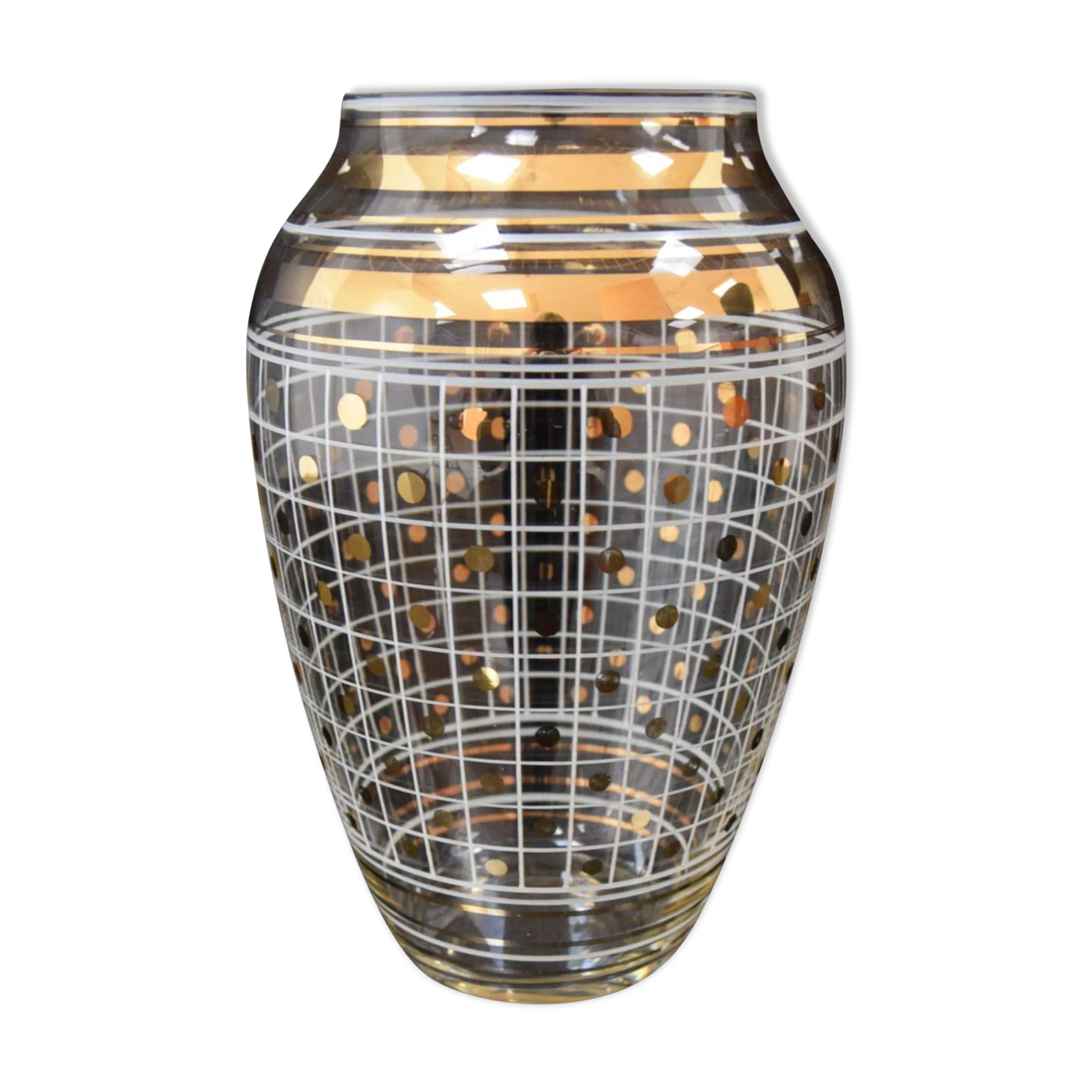 Mid-century Glass Vase,Czechoslovakia,1960'