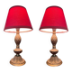 Pair of bedside lamps, bronze, Louis XV style