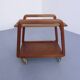 Danish Teak Bar Cart with Removable Tray from Silva, Denmark, 1960s