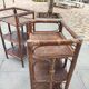 Vintage rattan bedside table pair