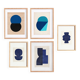 collection de 5 peintures abstraites sur papier  signées Eawy