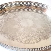 Silver-plated service tray 20th century