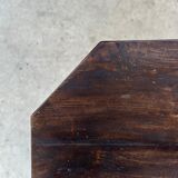Pedestal table or small octagonal side table quadripod base with modernist spacer