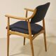 Scandinavian chair 1960 curved armrests