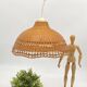 Suspension / Rattan lamp / wicker / natural fibers, vintage