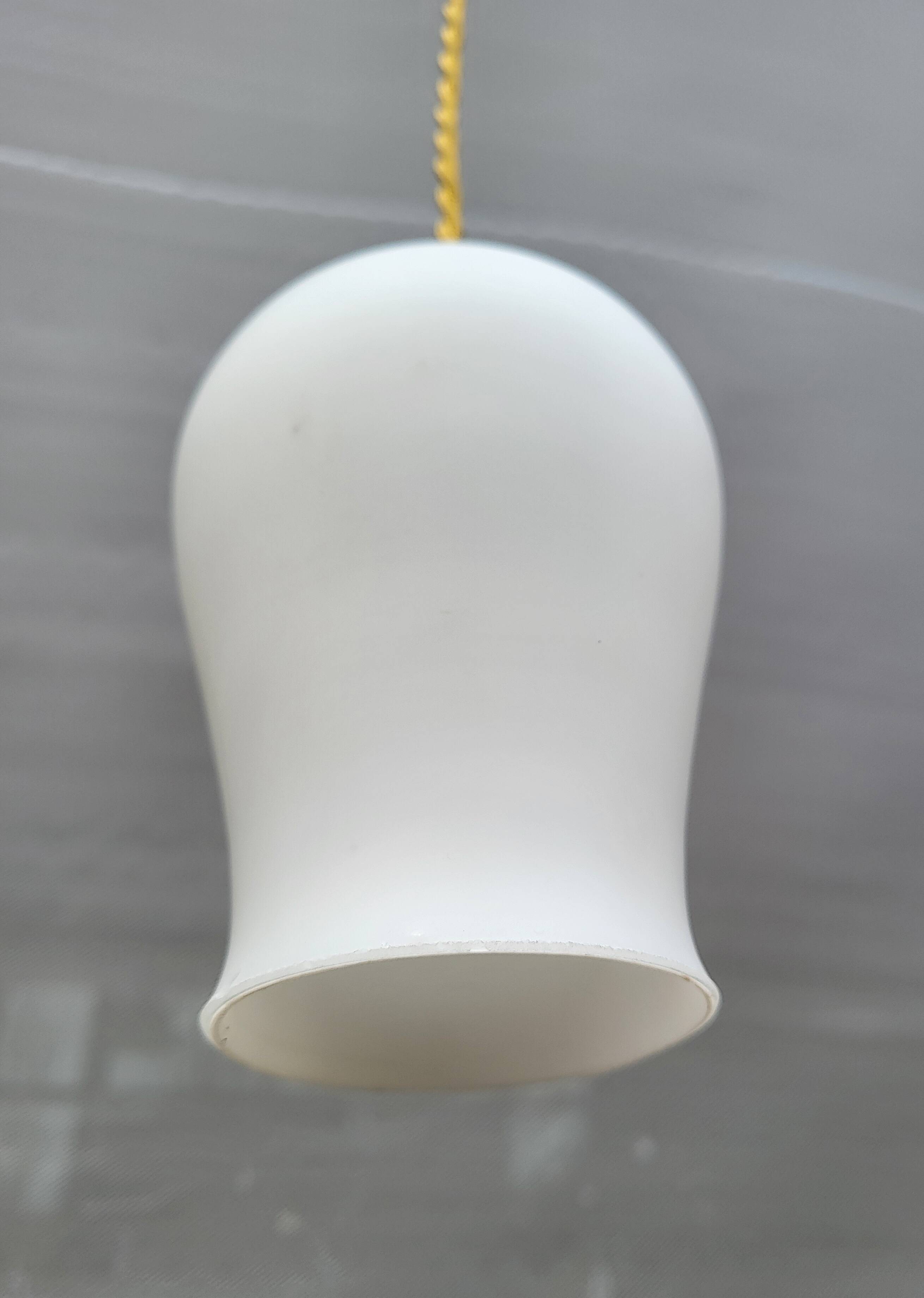 Opaline glass tulip pendant light