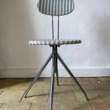 Vintage striped swivel chair