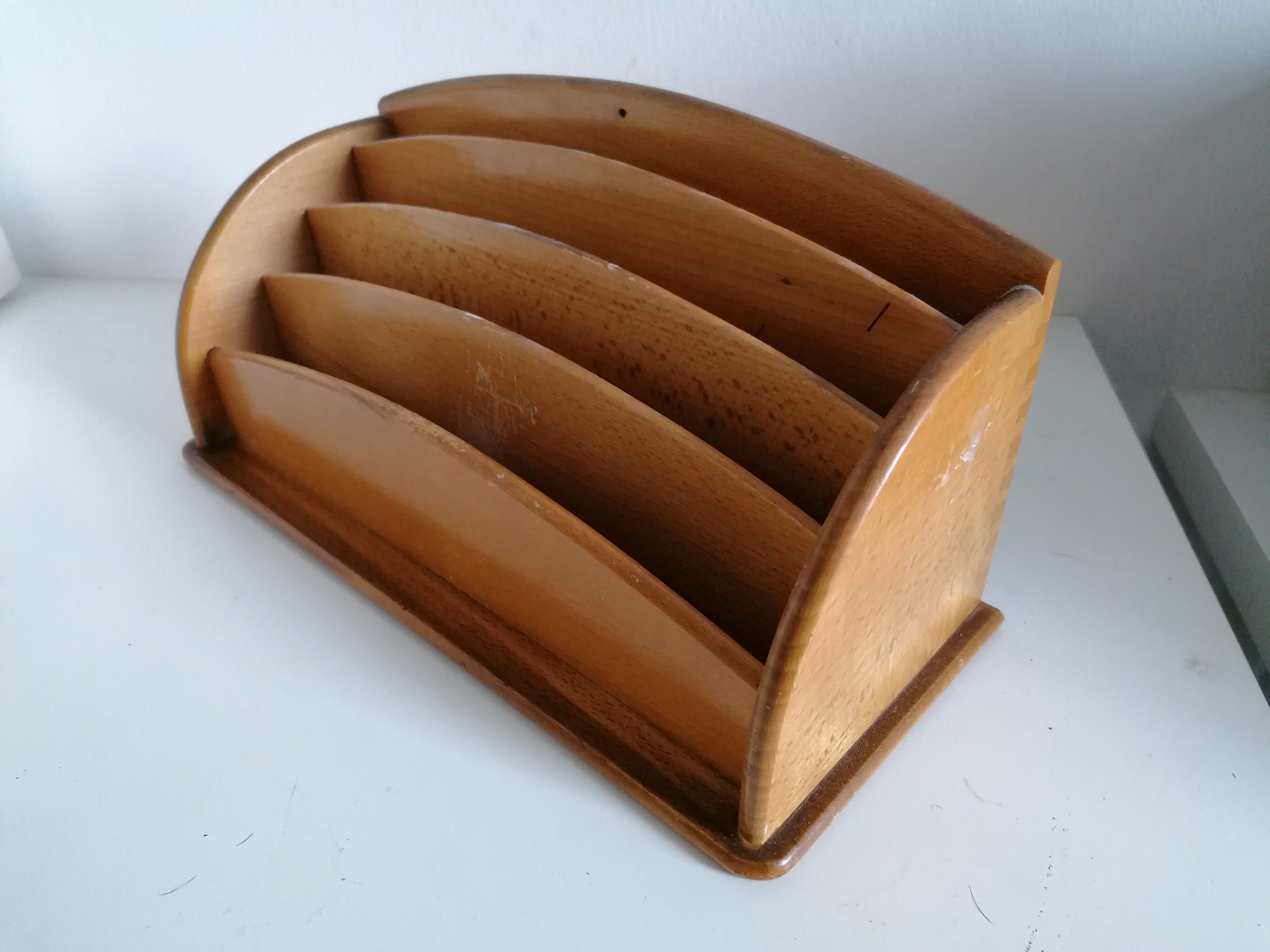 Sorter wood binder mail holder