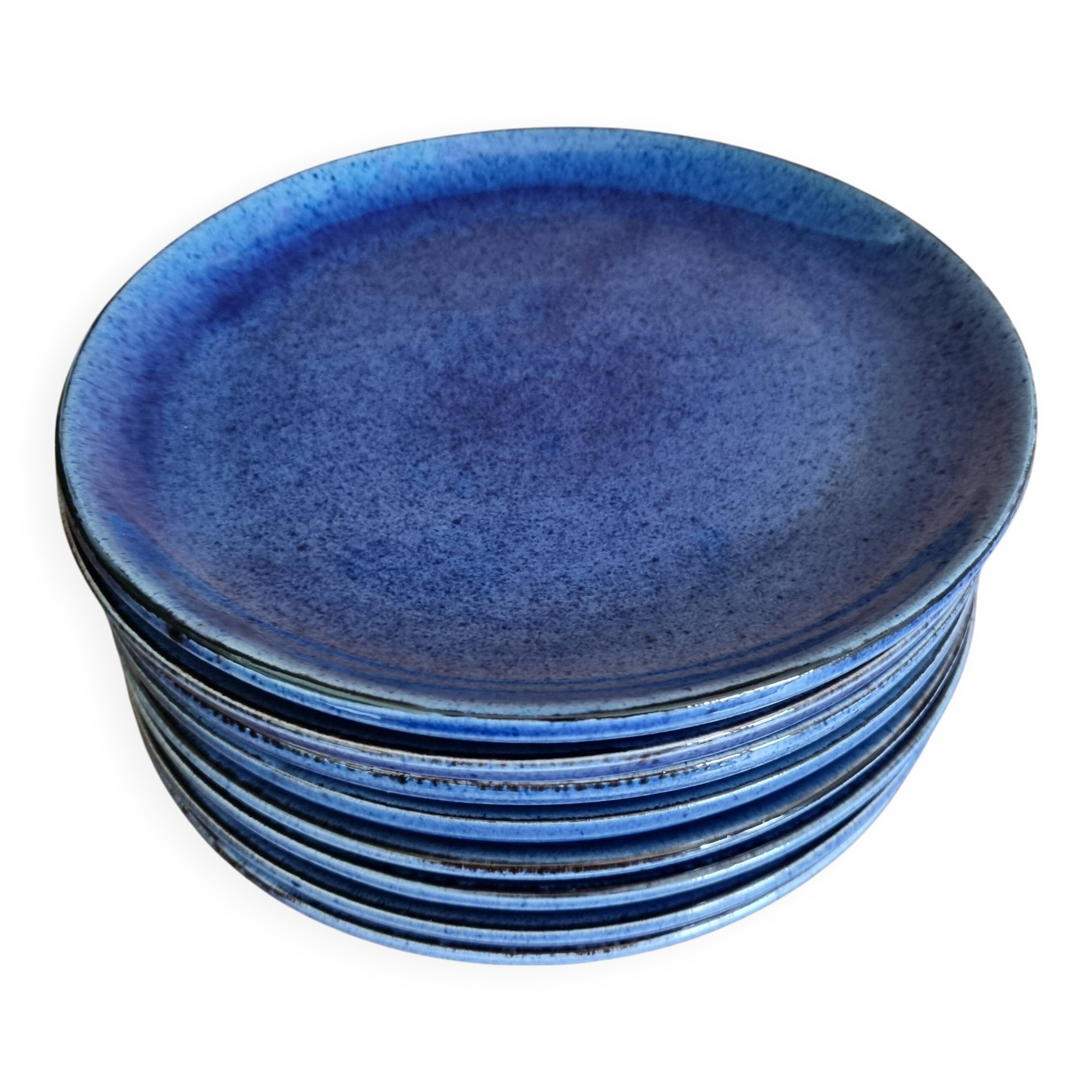 Set of 8 Terre E Provence earthenware dessert plates