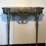 Console en marbre et métal ciselé