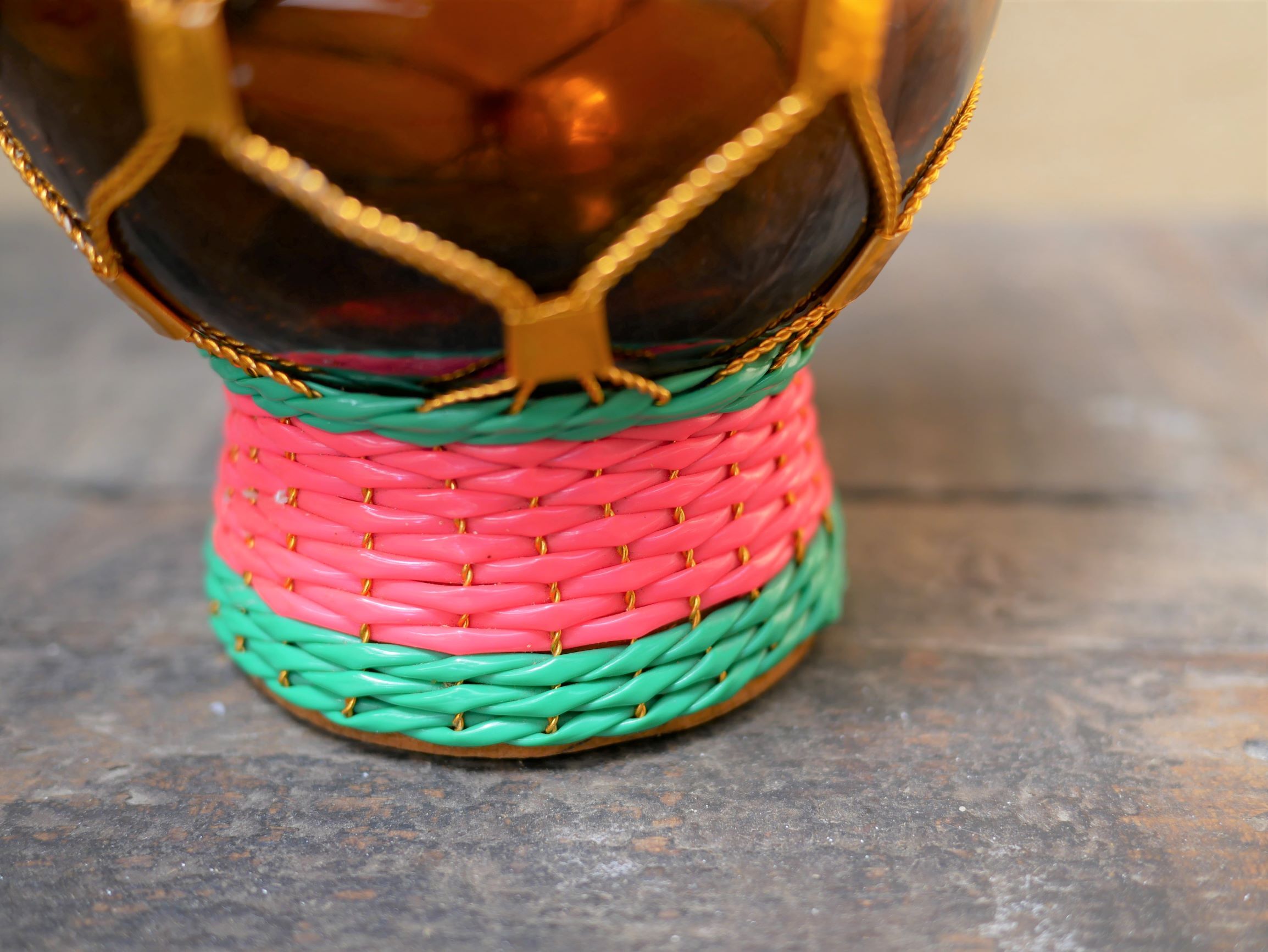 Vintage "scoubidou" bottle