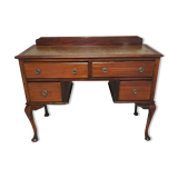 Bureau ancien en merisier et cuir vert
