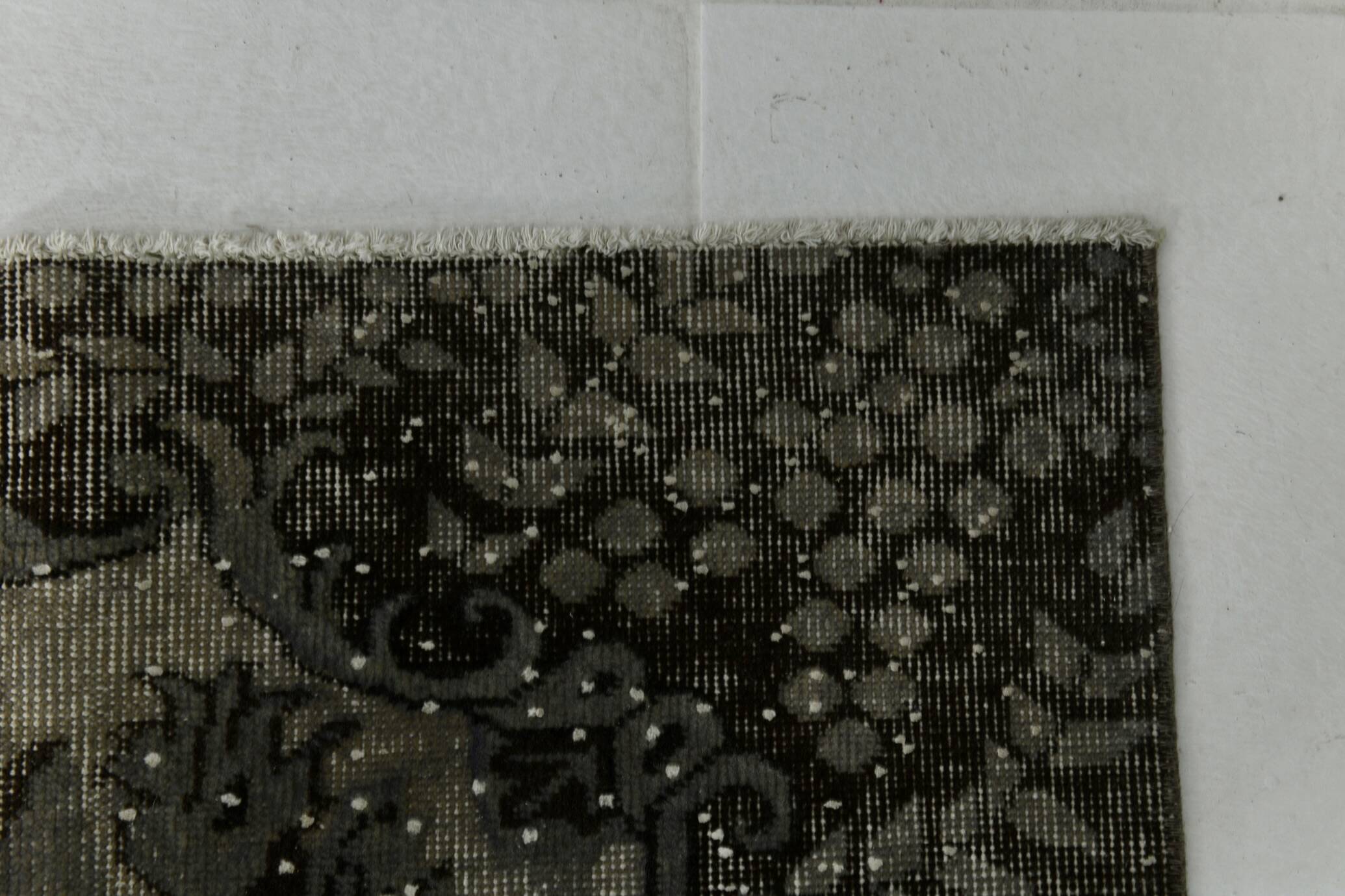 Gray & Black Oriental Vintage Rug, 220x317Cm