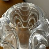 Vase en cristal lalique france – modèle “vibration” (2006) – parfait état