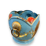 Planter In Early Painted Enamelled XIXth Signed E. Corrier