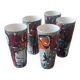 5 mugs, gobelets en céramique émaillée au décor abstrait, années 60