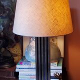 Hollywood Regency style Le Dauphin lamp from the 70s/80s in gilded brass and silver metal