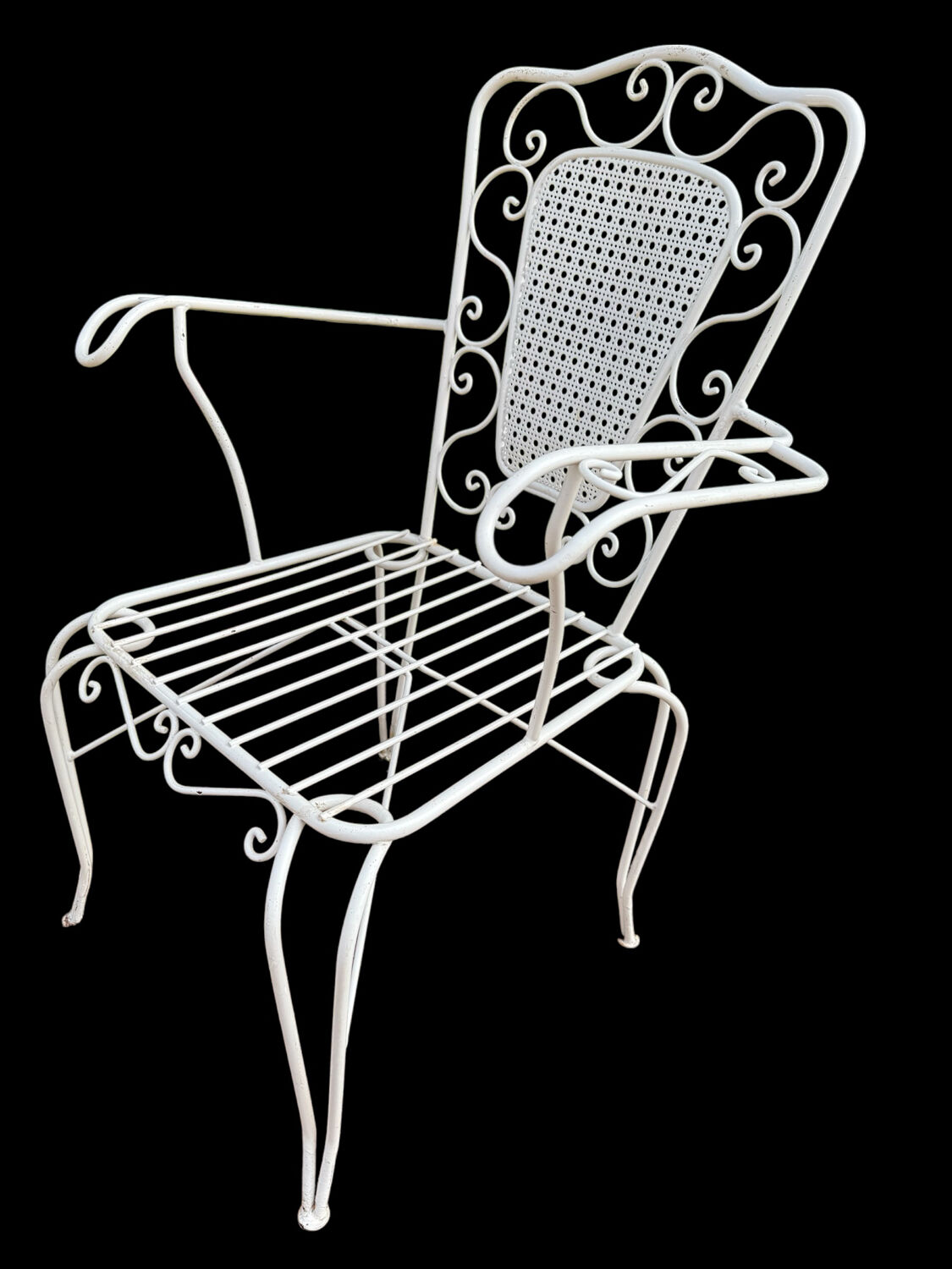 4 Provençal wrought iron armchairs from the 60s