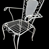 4 Provençal wrought iron armchairs from the 60s