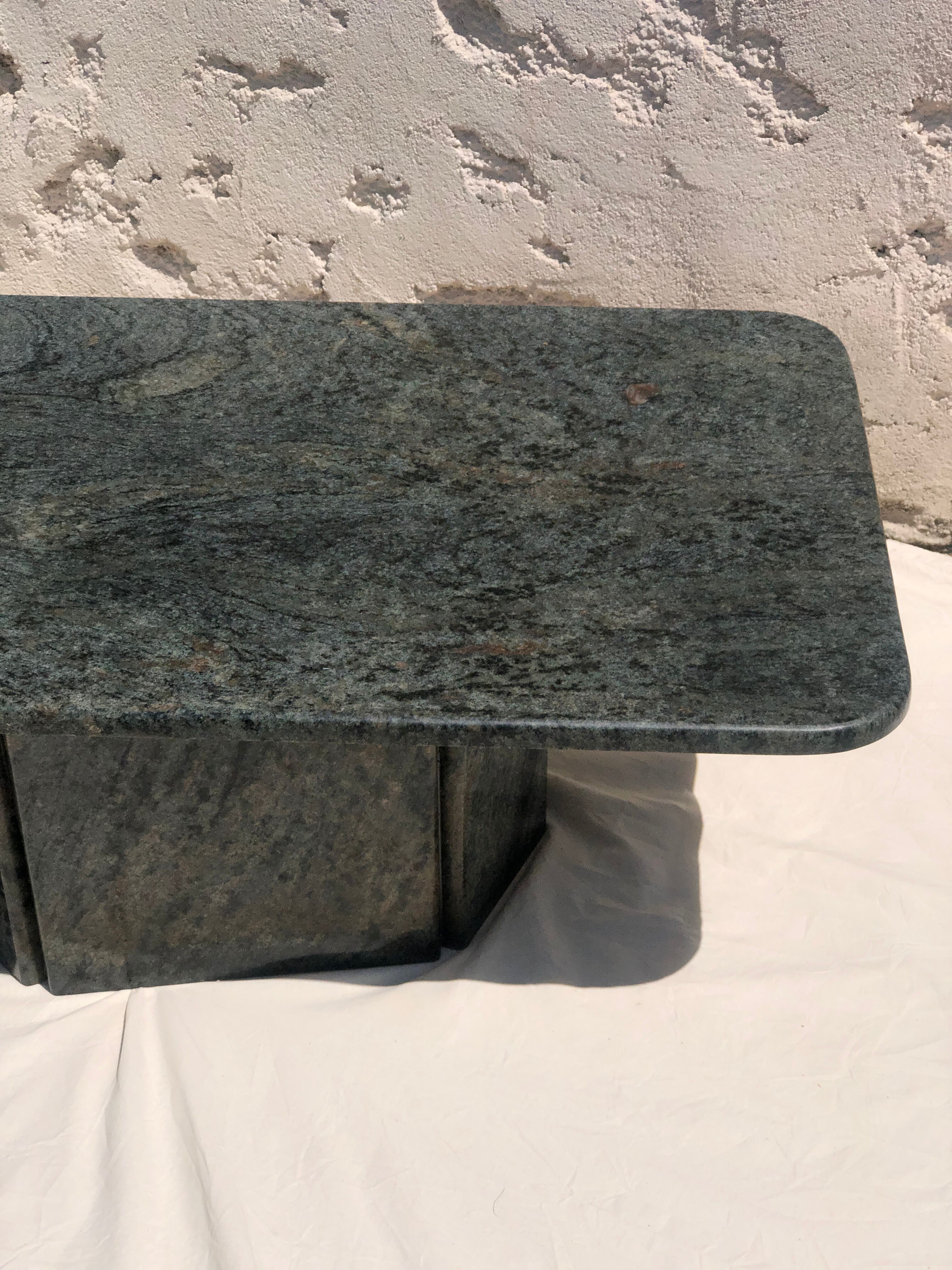 Coffee table in gray green marble